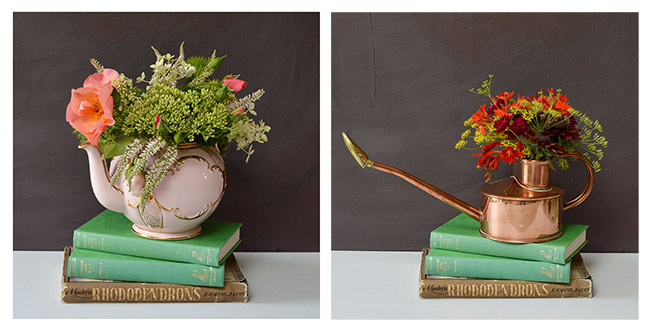 Use vintage accessories for styling fresh flowers- Audenza