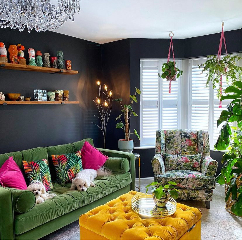 How to style your sofa - pair matching colourful or patterned cushions to create a simple, but bold look.