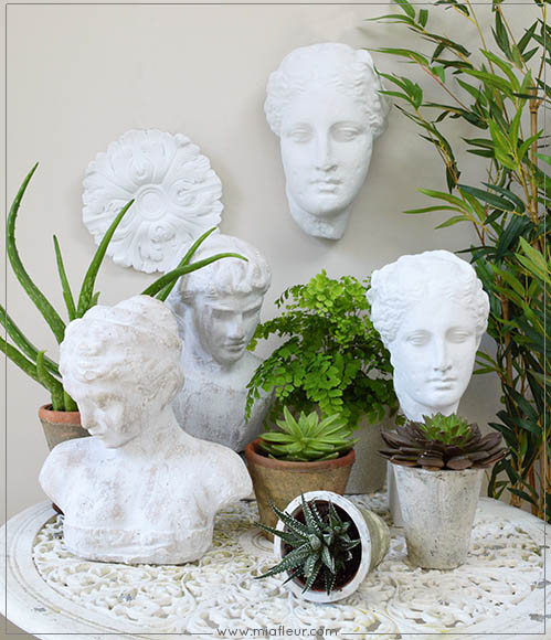 Ancient Greece is becoming a big trend in interiors right now, from from marble table tops to plaster busts of gods.- MIaFleur