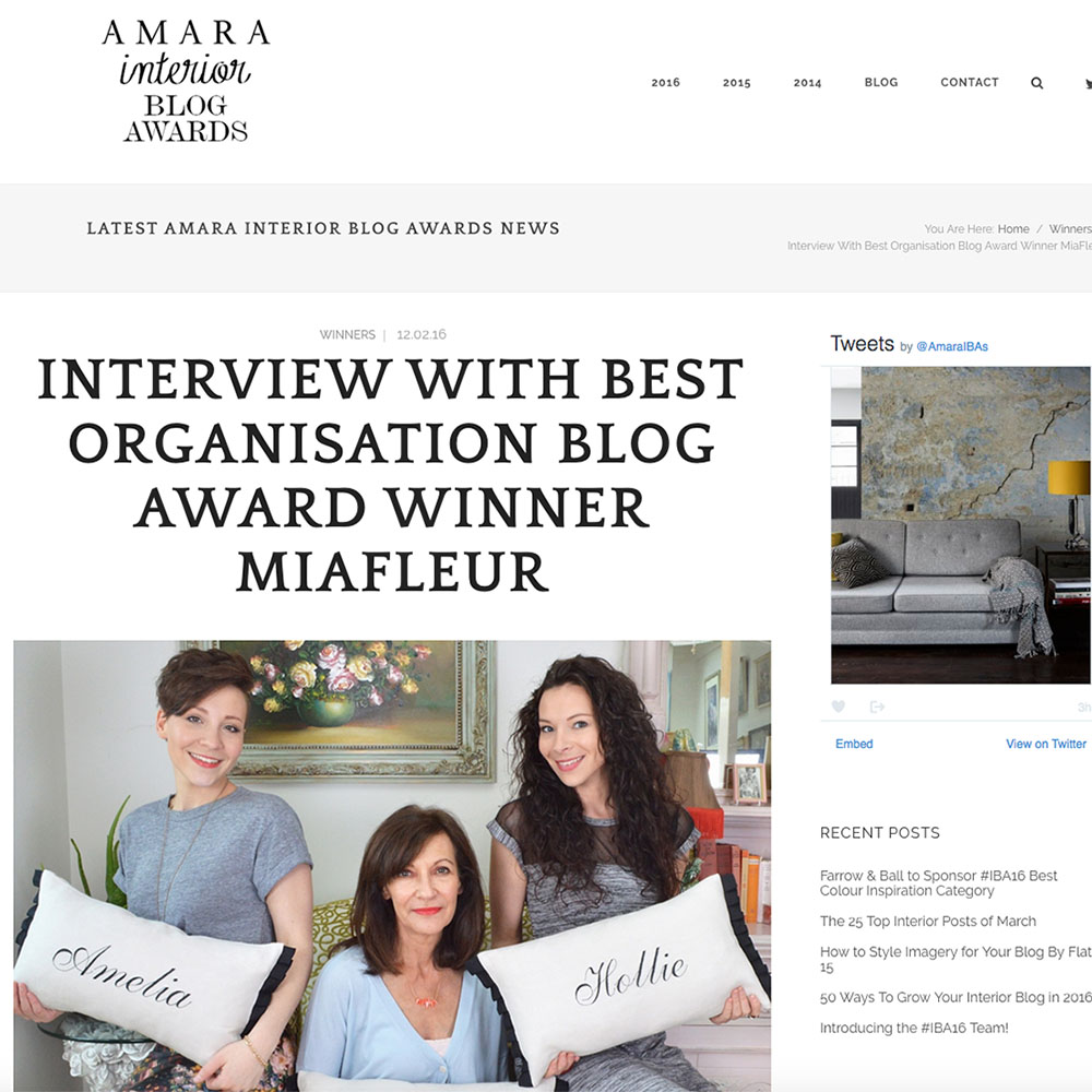 Interview with MiaFleur- winner of 'Best Organisation Blog' at the IBA15