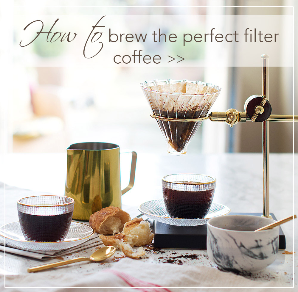 Brewed slowly for optimum flavour, pour over filter coffee gives you complete control over temperature and brewing time.