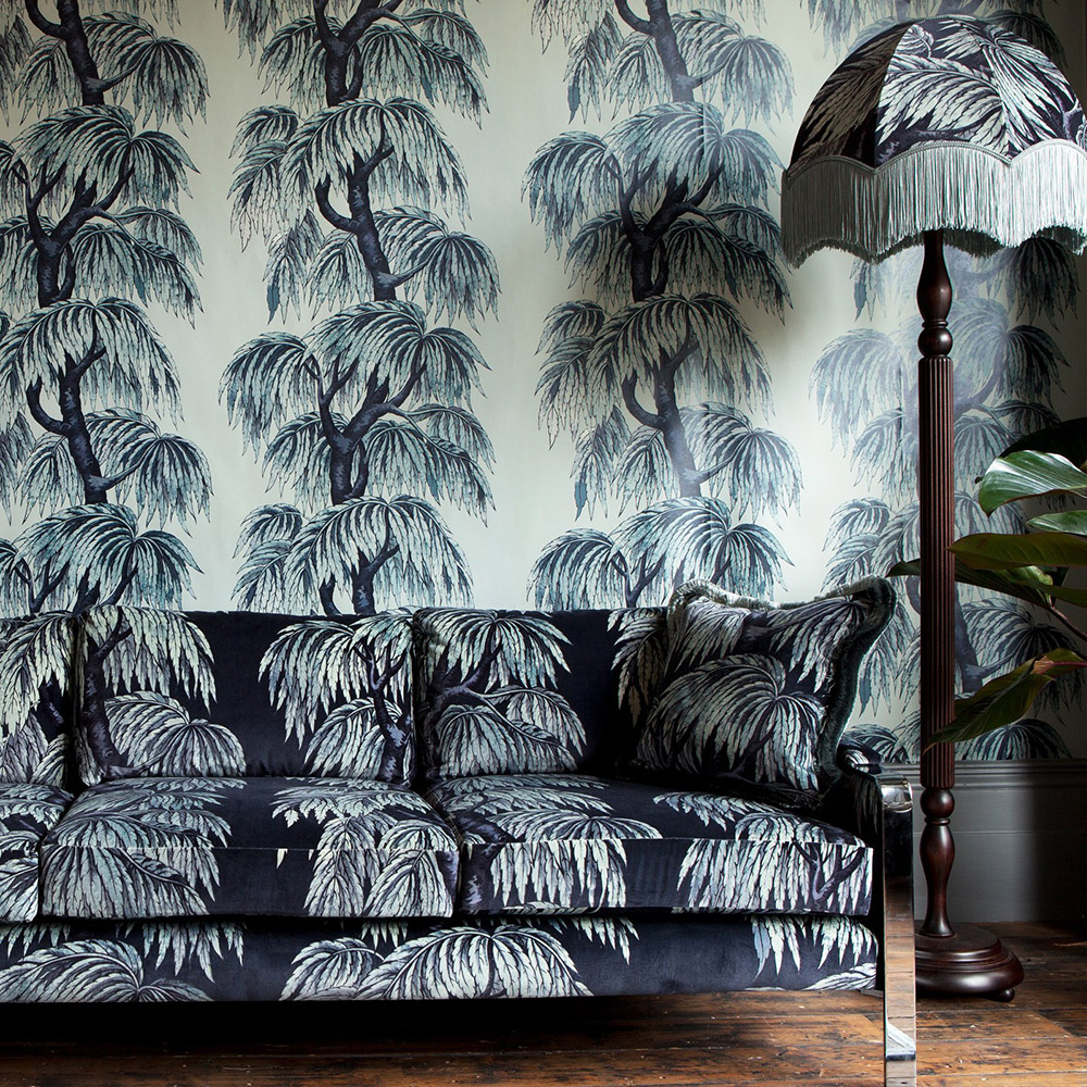 5 Tips for Incorporating Bold Wallpapers in your Home - If you are feeling brave with your décor, then layering up different patterns, in complimentary colour tones, is a sure way to create a truly eclectic and quirky look. The stunning fabric and wallpaper design is ‘Babylon’ by House of Hackney. 