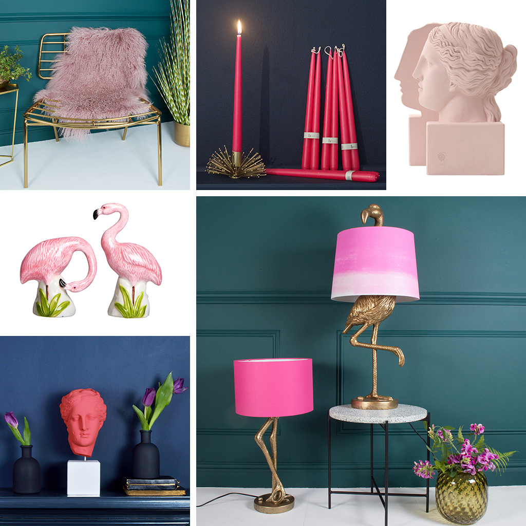 Join the pink trend sweeping the interior world with these unusual, pink home accessories.