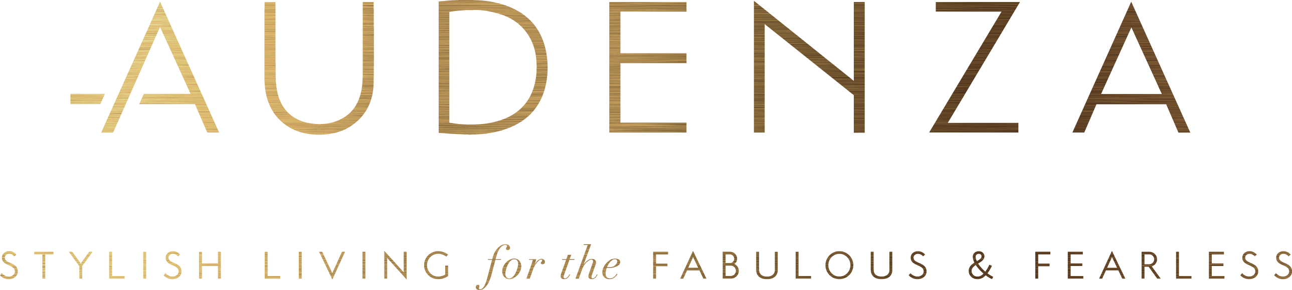 Our new logo! Audenza - Stylish Living for the Fabulous and Fearless