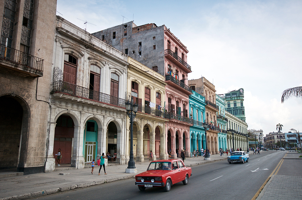 Destinations with colourful buildings- Havana- Cuba-weathered pastel buildings
