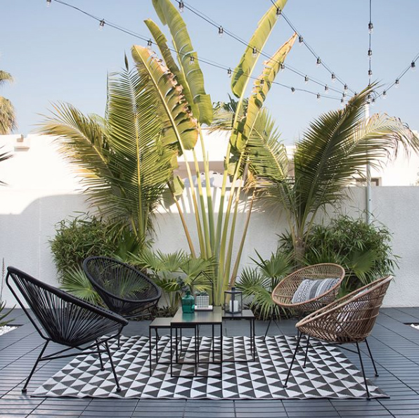 Garden design ideas- how to create an outdoor room. Tropical patio in Dubai.