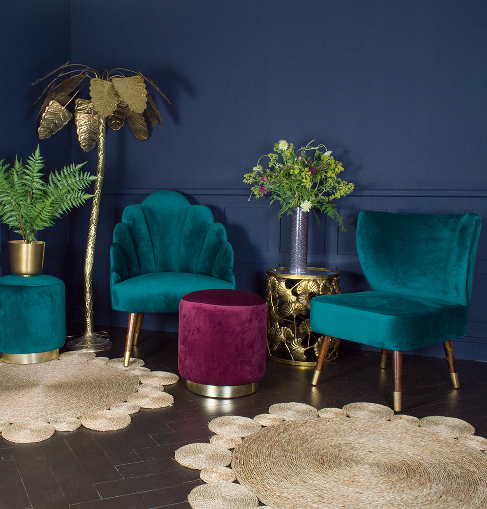 velvet occasional furniture