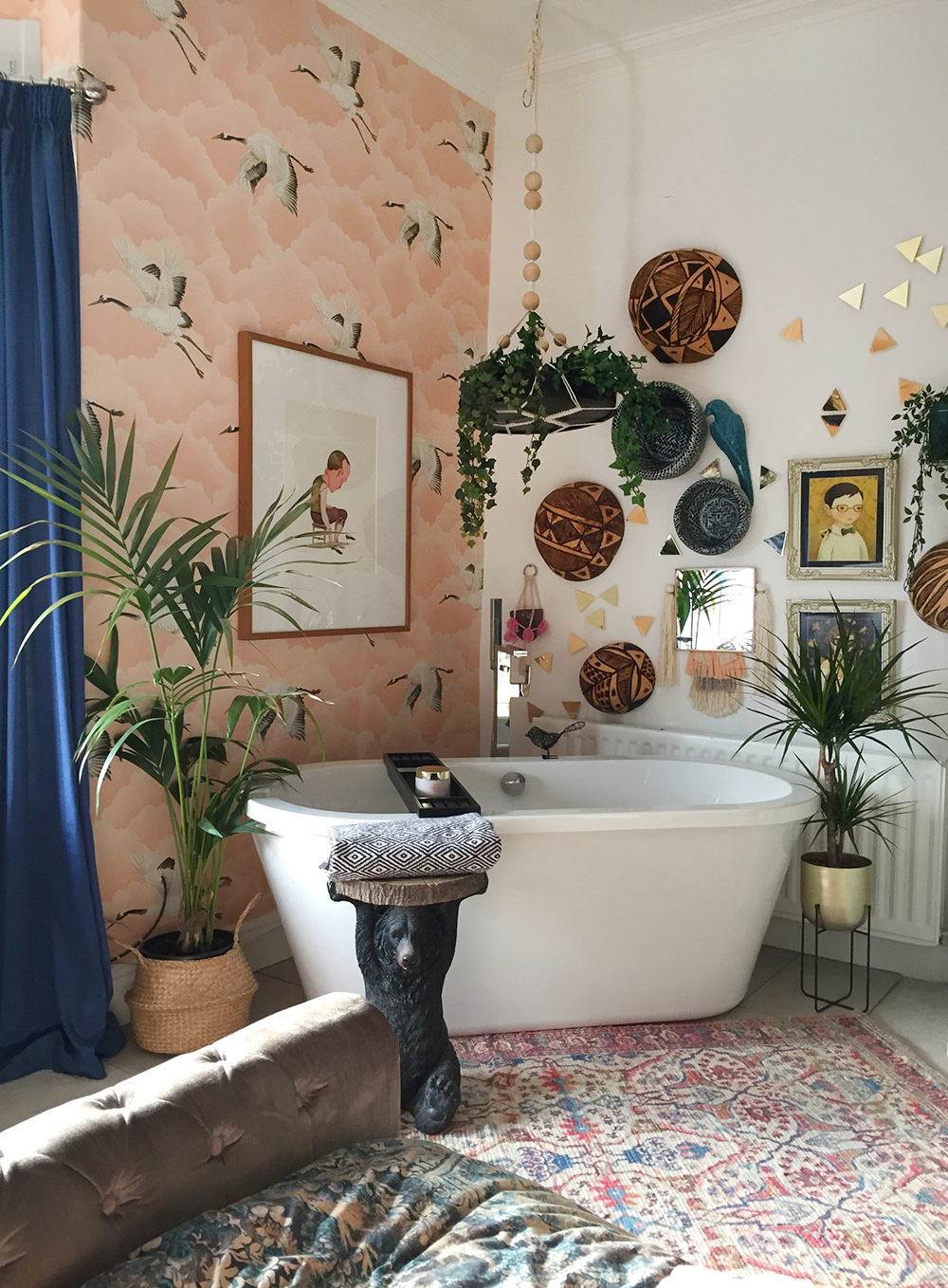 Boho bathroom inspiration. 