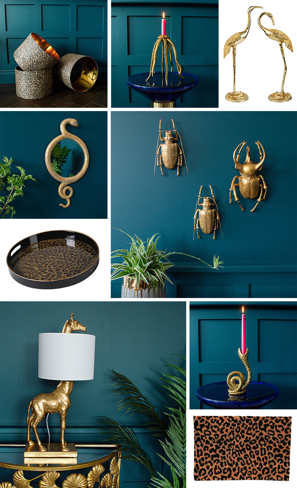 We’re celebrating the natural world in all its glory with our new spring/summer range at Audenza.  All Creatures Great & Small is designed to bedazzle and bewitch in the glory of gold, with shots of colour and texture for glamorous living, with of course, a hefty dose of Audenza quirk.