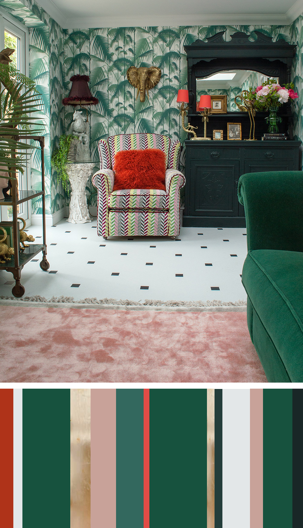 Interior store colour palettes