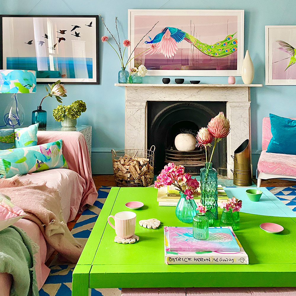 How to use colour in your home - blues and greens are calming and nourishing colours, great for rooms you want to relax