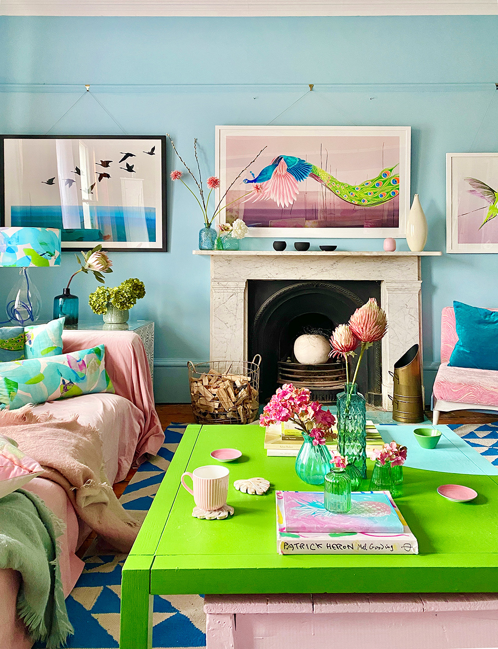 How to use colour in your home - blues and greens are calming and nourishing colours, great for rooms you want to relax