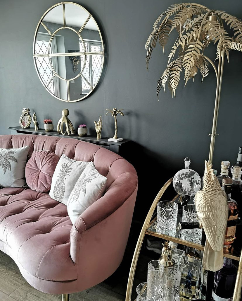 How To Decorate A Grey and Blush Pink Living Room