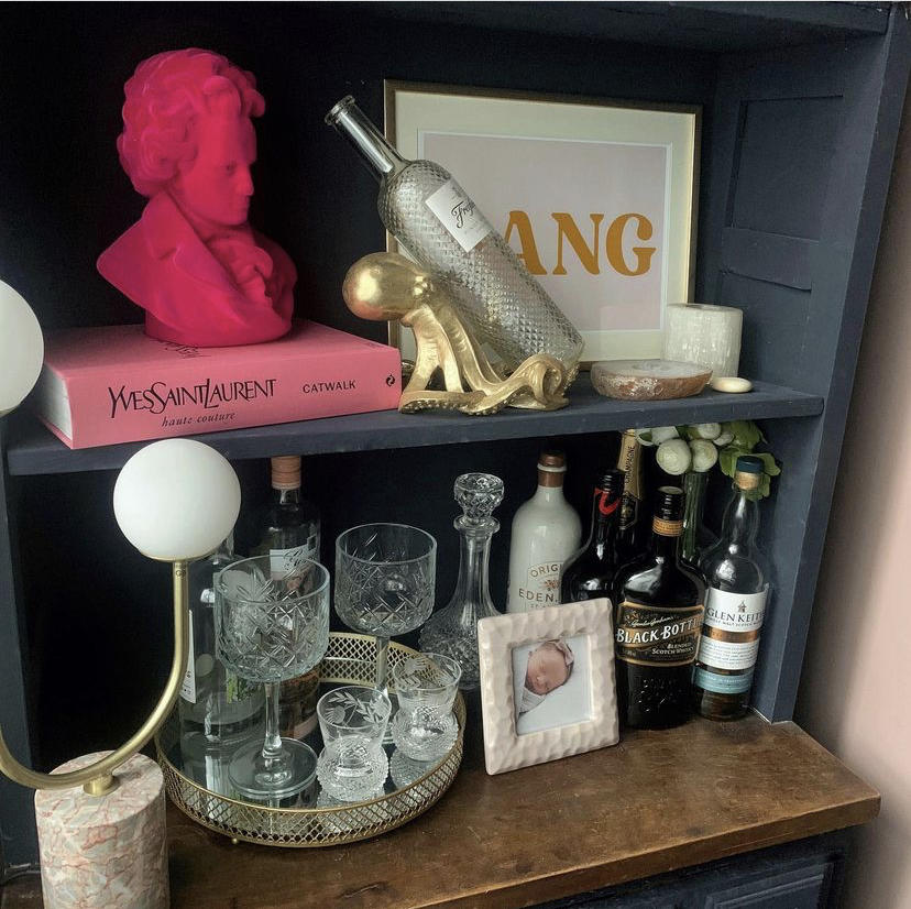 Create a cocktail corner in you home using open shelving. Add quirky accessories like our Octopus Wine Bottle Holder to make it pop