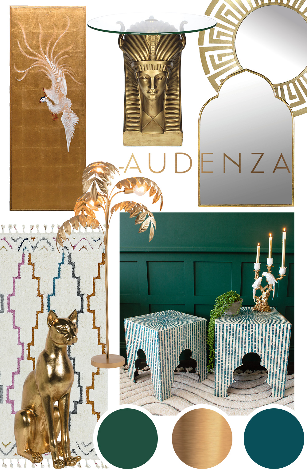 Art Deco Interior Design Mood Board by Pastel and Leaf Interiors