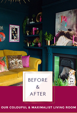 Before & After Maximalist Living Room